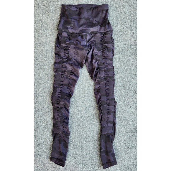 Sweetflexx Black Camo Resistance Band Leggings High‎ Waist Ankle work-out Size 2 - Picture 1 of 8